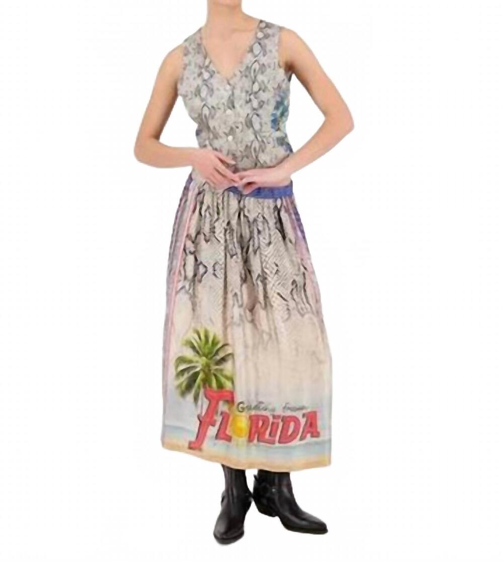 NEW ME369 vanessa printed midi skirt in snake charmer